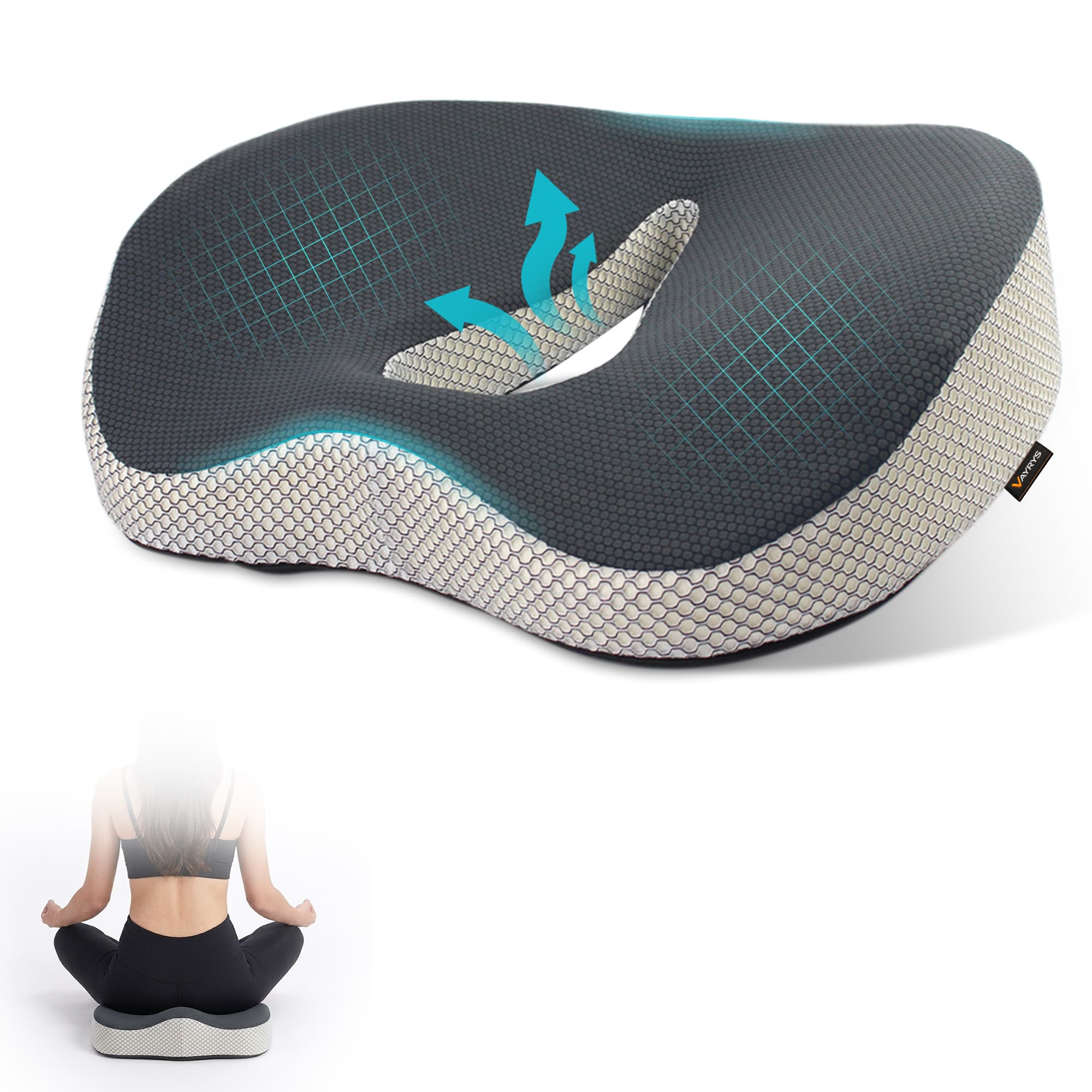 VAYRYS Support Lombaire Postural Premium - VAYRYS Solution Ergonomique